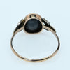 Antique Opal and Diamond Bezel Set 9K Gold Ring