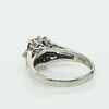 Vintage 0.32ctw Ruby Diamond Cluster Platinum Ring