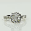 Neil Lane 1.3ct Cushion Cut Diamond 14k White Gold Halo Engagement Ring