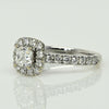 Neil Lane 1.3ct Cushion Cut Diamond 14k White Gold Halo Engagement Ring
