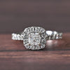 Neil Lane 1.3ct Cushion Cut Diamond 14k White Gold Halo Engagement Ring