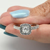 Neil Lane 1.3ct Cushion Cut Diamond 14k White Gold Halo Engagement Ring