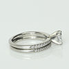 0.91ct Cushion Cut E SI2 Diamond Wedding Set Platinum Engagement Ring w GIA