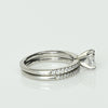 0.91ct Cushion Cut E SI2 Diamond Wedding Set Platinum Engagement Ring w GIA