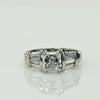 1.93ctw Asscher Cut G VS1 Diamond Platinum Baguette Engagement Ring w GIA