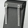 Art Deco 3.15ctw Round and Baguette Diamond Platinum Long Dangle Earrings