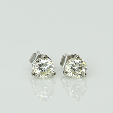 1.2ctw Round Brilliant J VS Diamond Martini Stud 14k White Gold Earrings