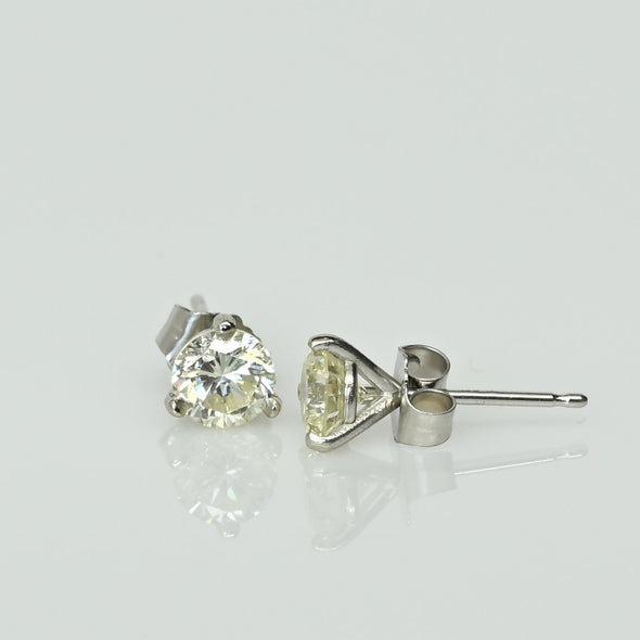 1.2ctw Round Brilliant J VS Diamond Martini Stud 14k White Gold Earrings
