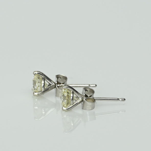 1.2ctw Round Brilliant J VS Diamond Martini Stud 14k White Gold Earrings