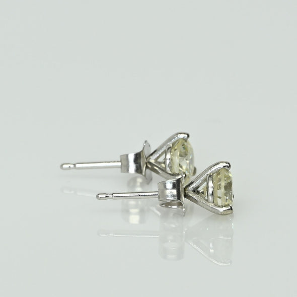 1.2ctw Round Brilliant J VS Diamond Martini Stud 14k White Gold Earrings