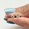 0.80ctw Round Brilliant J I1 Diamond Martini Stud 14k White Gold Earrings