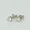 0.80ctw Round Brilliant J I1 Diamond Martini Stud 14k White Gold Earrings