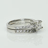 Princess Cut 0.50ct F VVS GIA Diamond Engagement Ring 14k White Gold Wedding Set