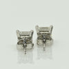 2.25cttw Princess Cut F VVS Diamond Stud 14k White Gold Earrings w GIA