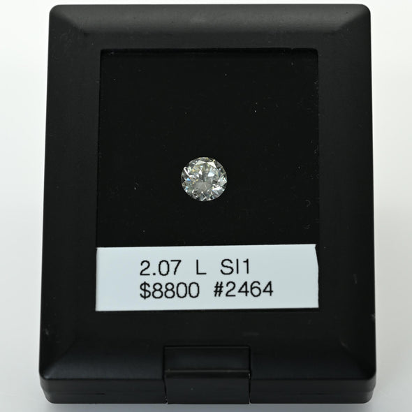 2.07ct Circular Briliant Old Cut L SI1 Loose Natural Diamond w GIA Report
