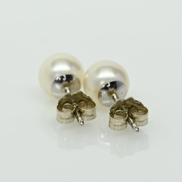 Cultured Pearl 6mm 14k White Gold Stud Earrings