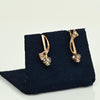 Art Deco 14K Rose Gold Vintage Drop Earrings with Rose Cut Diamonds