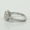 2.14ctw Cushion Cut Diamond Halo 18k White Gold Engagement Ring
