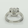 2.14ctw Cushion Cut Diamond Halo 18k White Gold Engagement Ring