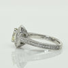 2.14ctw Cushion Cut Diamond Halo 18k White Gold Engagement Ring