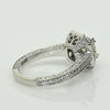 2.14ctw Cushion Cut Diamond Halo 18k White Gold Engagement Ring