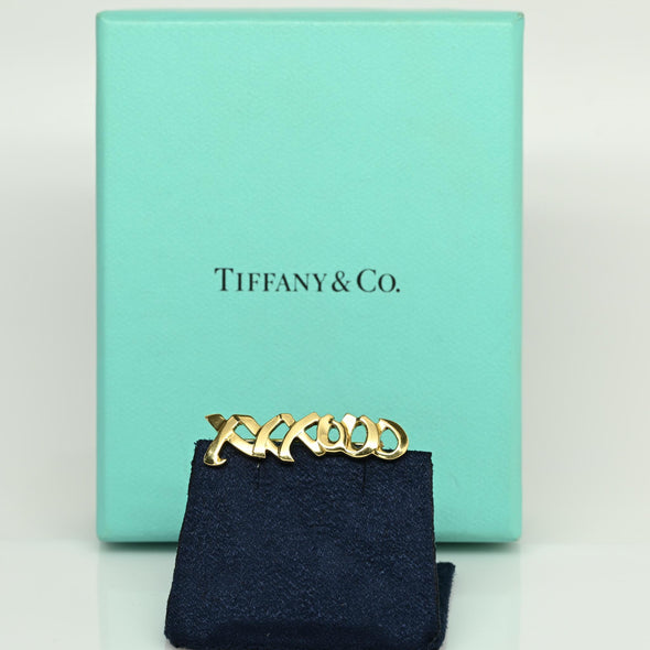 Paloma Picasso Tiffany & Co. 1983 Graffiti 18K Love and Kisses Brooch XXXOOO
