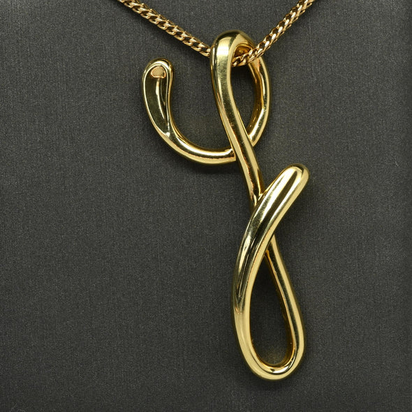 Elsa Peretti for Tiffany & Co. Alphabet Letter 18K Gold Initial "Y" Pendant