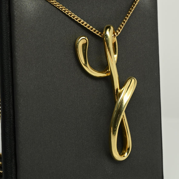 Elsa Peretti for Tiffany & Co. Alphabet Letter 18K Gold Initial "Y" Pendant