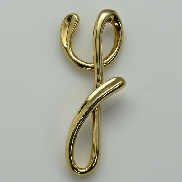 Elsa Peretti for Tiffany & Co. Alphabet Letter 18K Gold Initial "Y" Pendant