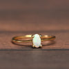 Vintage Opal Solitaire Ring Yellow Gold