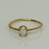 Vintage Opal Solitaire Ring Yellow Gold