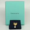 Vintage Tiffany & Co. Cupid's Arrow Puff Heart Pearl 18k Gold Necklace 1994