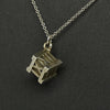 Tiffany Co. Atlas Cube Roman Numeral 925 Sterling Silver Necklace