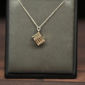 Tiffany Co. Atlas Cube Roman Numeral 925 Sterling Silver Necklace