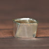 Tiffany & Co. Frank Gehry Wide Torque Square Band Sterling Silver Ring Size 5