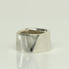 Tiffany & Co. Frank Gehry Wide Torque Square Band Sterling Silver Ring Size 5