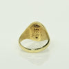 Vintage Signet E M J Blue Enamel 14k Yellow Gold Ring Dated 1941