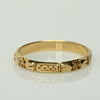 Vintage Orange Blossom Pattern Wedding Band 14k Yellow Gold Ring