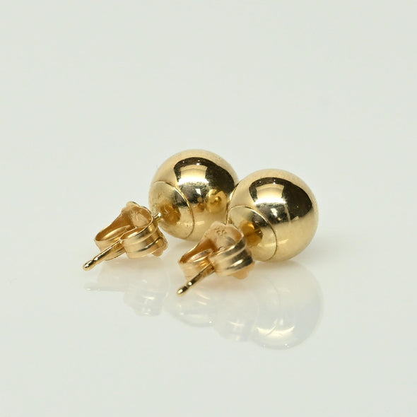 7mm 14K Yellow Gold Ball Stud Earrings