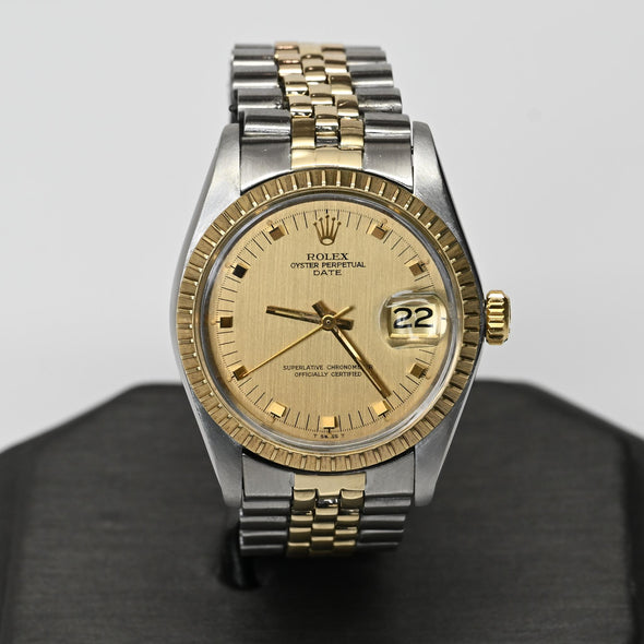 Rolex Date 1505 Champagne Dial Steel and 14K Gold Vintage Automatic Watch 1978