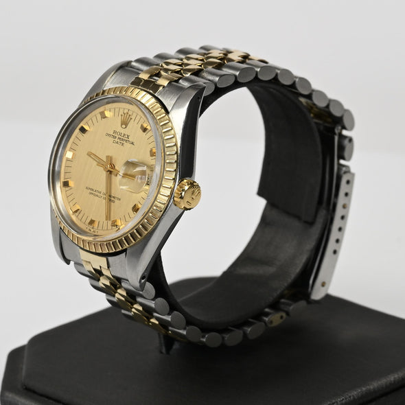 Rolex Date 1505 Champagne Dial Steel and 14K Gold Vintage Automatic Watch 1978