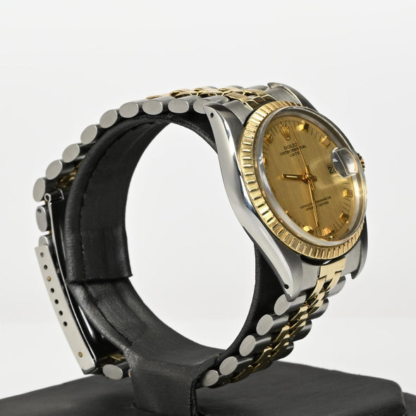 Rolex Date 1505 Champagne Dial Steel and 14K Gold Vintage Automatic Watch 1978