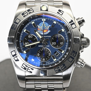 Breitling Chronomat 44 AB01107E Blue Impulse Japanese Limited Edition Watch