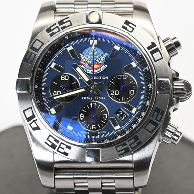 Breitling Chronomat 44 AB01107E Blue Impulse Japanese Limited Edition Watch