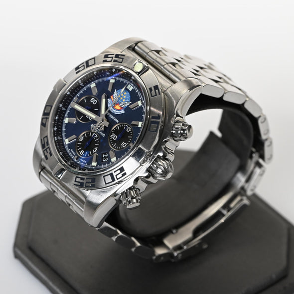 Breitling Chronomat 44 AB01107E Blue Impulse Japanese Limited Edition Watch