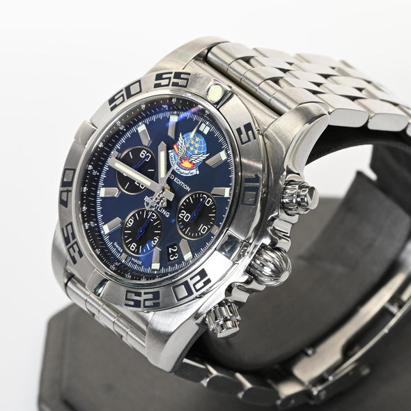 Breitling Chronomat 44 AB01107E Blue Impulse Japanese Limited Edition Watch