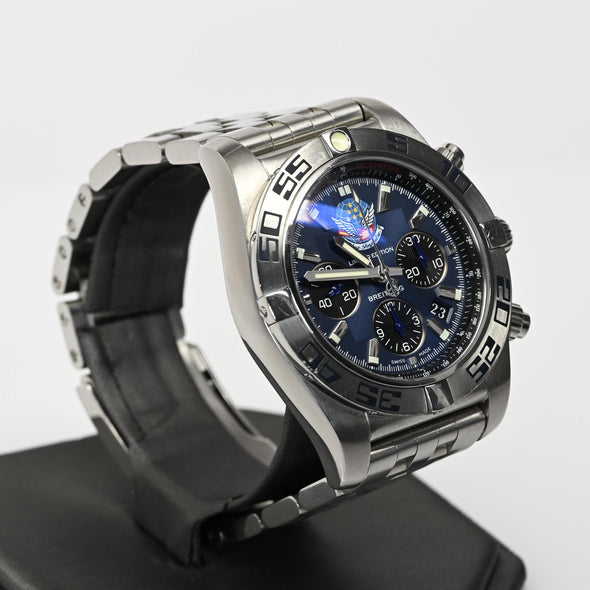 Breitling Chronomat 44 AB01107E Blue Impulse Japanese Limited Edition Watch