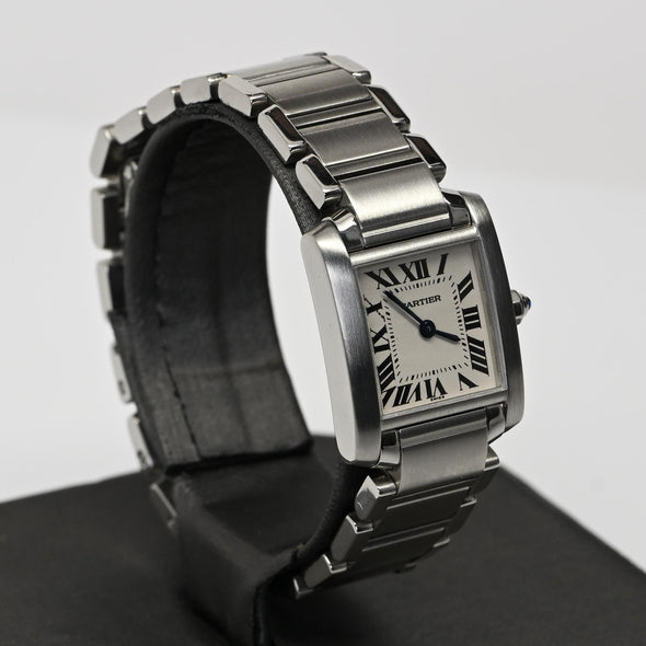 Cartier Tank Française 2384 Stainless Steel Ladies Watch