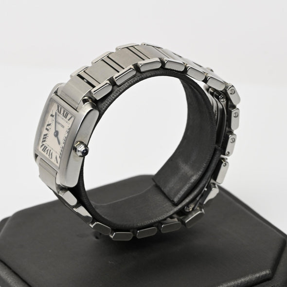 Cartier Tank Française 2384 Stainless Steel Ladies Watch