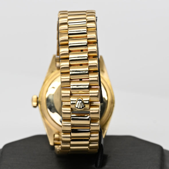 Rolex Day Date President Factory Diamond Dial 18k Gold Watch 1986